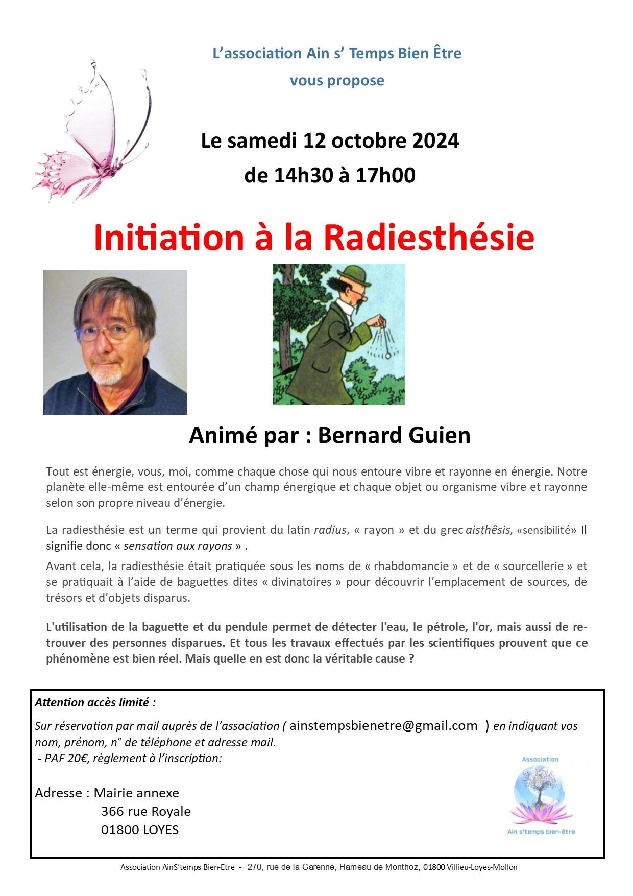 Affiche atelier radiesthesie